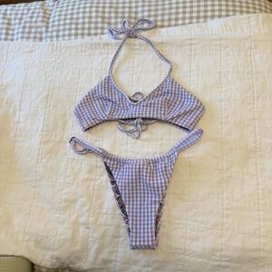 Maaji Bikini Set Purple Gingham (S/M) NWOT